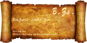 Bajusz Zsóka névjegykártya